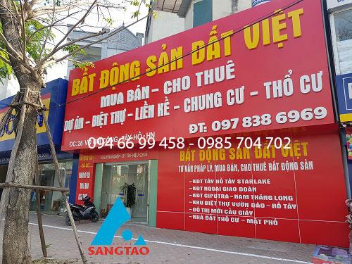 Thiết kế thi công bảng hiệu văn phòng nhà đất