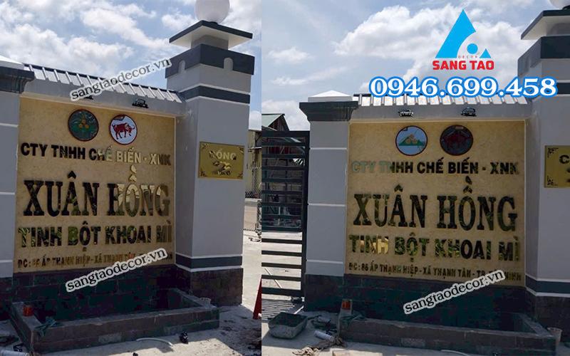 Dự Án: Gia Công Chữ Inox Bảng Hiệu Công Ty Xuân Hồng Tinh Bột Khoai Mì