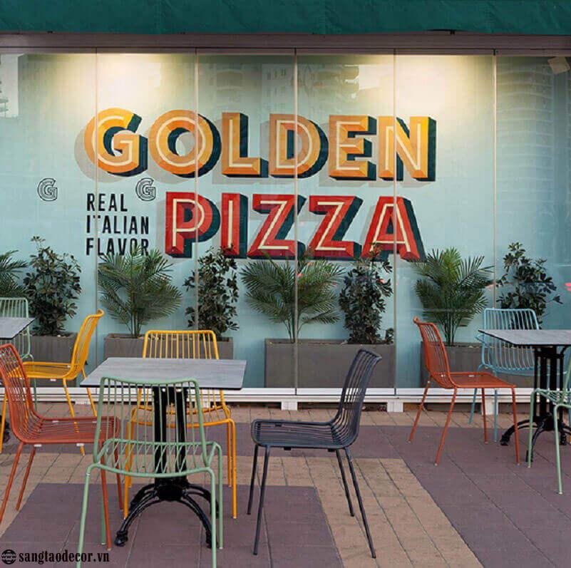Thiết kế thi công tiệm bánh Golden Pizza