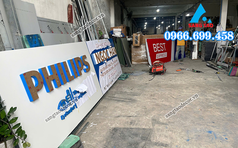 Giá thi công bảng hiệu alu chữ nổi