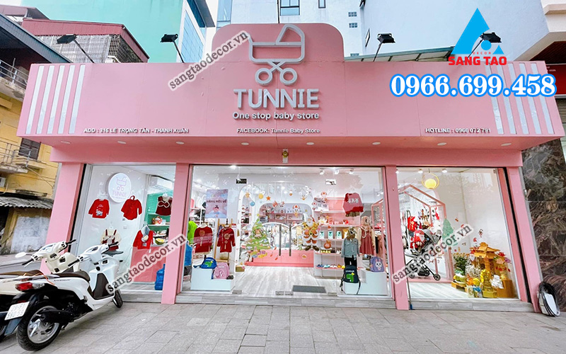 mẫu thiết kế thi công shop mẹ và bé