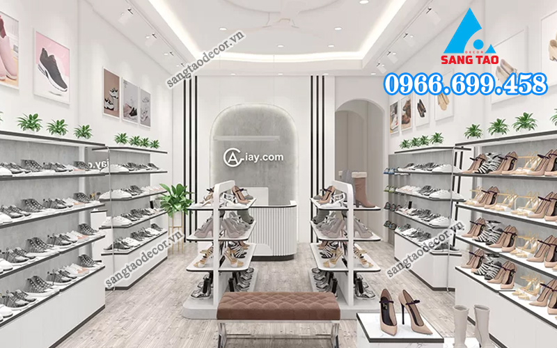 thi công shop giày dép