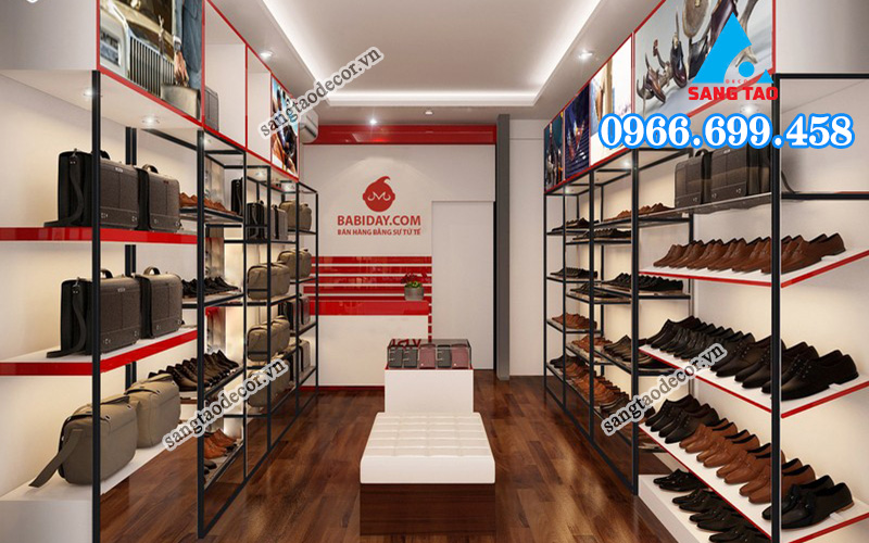 thi công shop giày tây nam