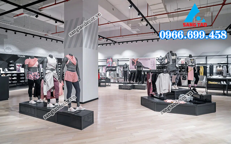 thi công shop quần áo trong trung tâm thương mại