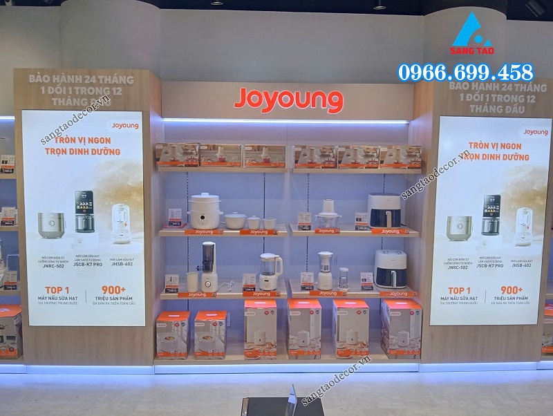 Hình ảnh thực tế thi công shop Smartlink trong Trung Tâm Thương Mại