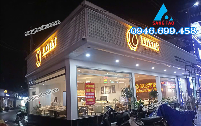 Dự Án: Gia Công Chữ Inox Đẳng Cấp Cho Quán Cafe Luxtin, Quận 9