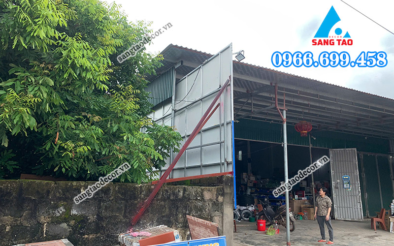 Hình ảnh thực tế gia cố dự án bảng hiệu Philips Hùng Duyên tại Hải Phòng