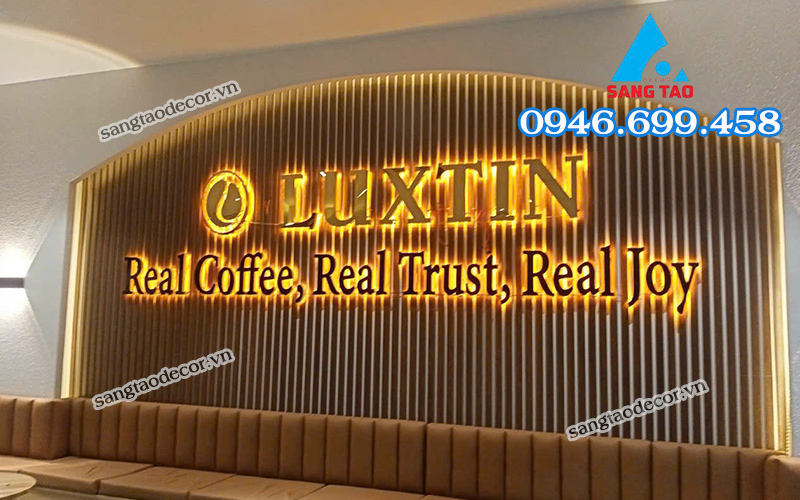 gia công chữ inox cafe Luxtin