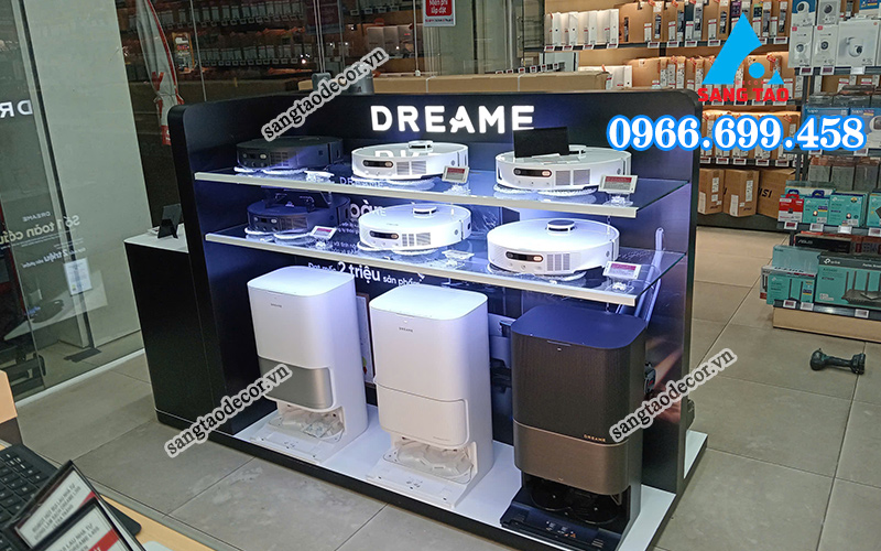 quầy tủ kệ trưng bài quảng cáo 
