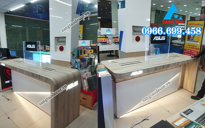 kệ quảng cáo máy tính Asus