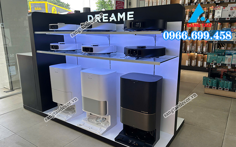 kệ trưng bày máy hút bụi của Dreame