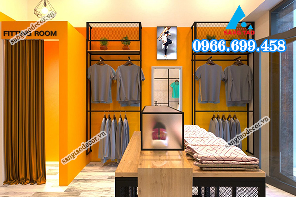 mẫu thiết kế shop thời trang thể thao