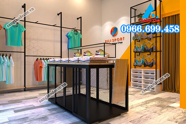 Mẫu thiết kế shop quần áo tập gym và yoga