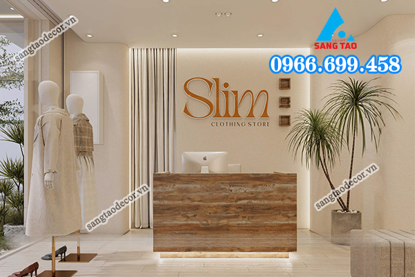 Mẫu thiết kế shop thời trang slim