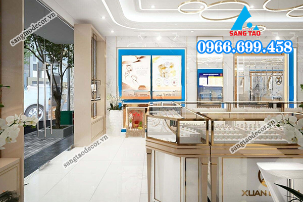 mẫu thiết kế shop vàng bạc