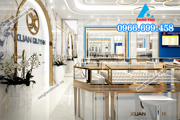 Mẫu thiết kế cửa hàng trang sức, đồng hồ cao cấp