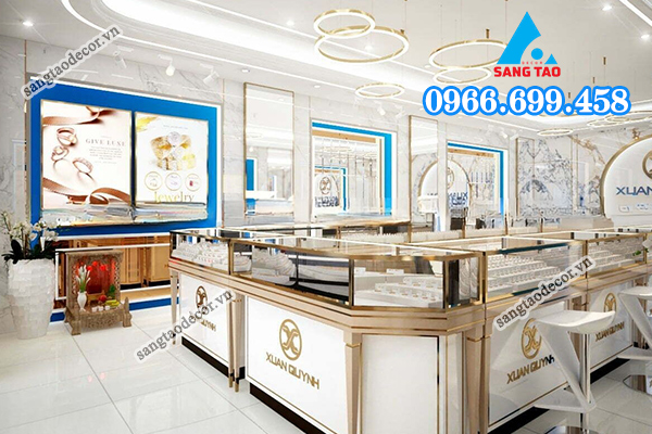 Mẫu thiết kế cửa hàng trang sức, đồng hồ cao cấp