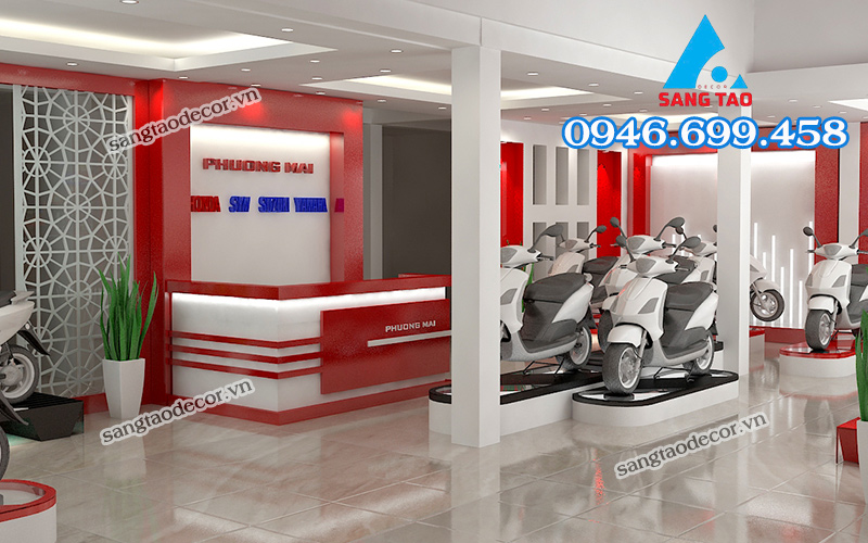 Mẫu thiết kế showroom xe máy 