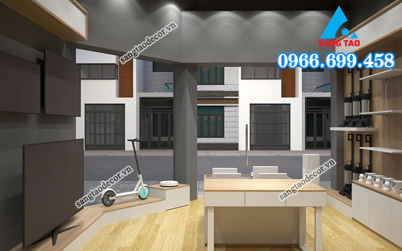 thiết kế thi công nội thất showroom 