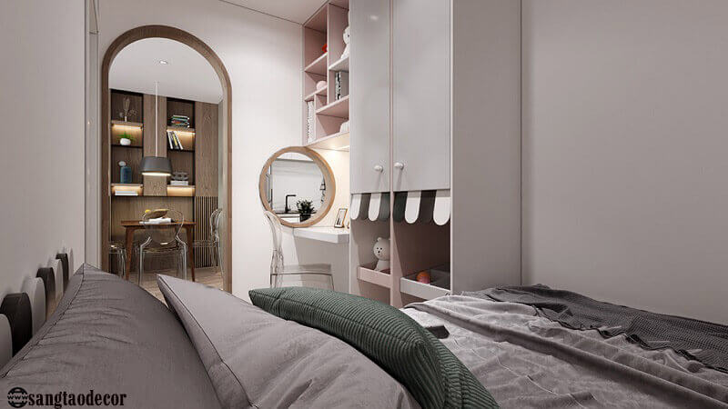 thiết kế nội thất chung cư 1 phòng ngủ