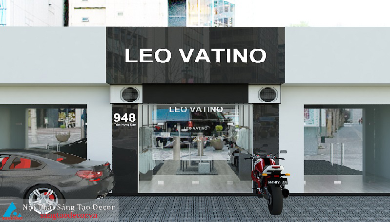 Thiết kế và thi công shop thời trang nam Leo Vatino