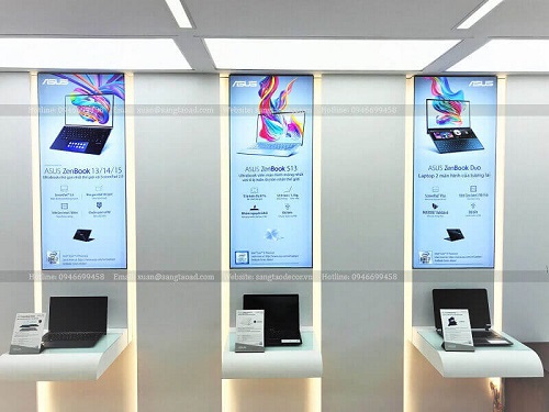 thiết kế thi công showroom trưng bày máy tính Asus 
