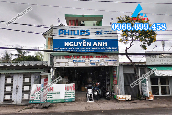 Thi công bảng hiệu philips cửa hàng Nguyễn Anh tại Thủ Đức HCM - Sáng Tạo Decor