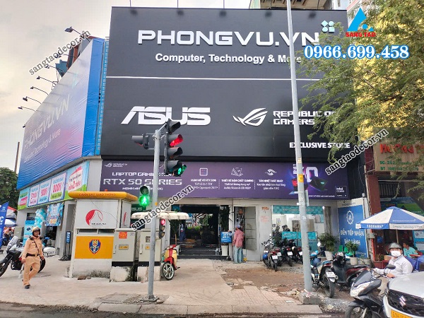 dự án thiết kế thi công bảng hiệu phong vũ quận 3