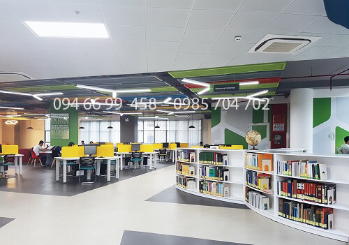 thiết kế thi công nhà sách thư viện trường học