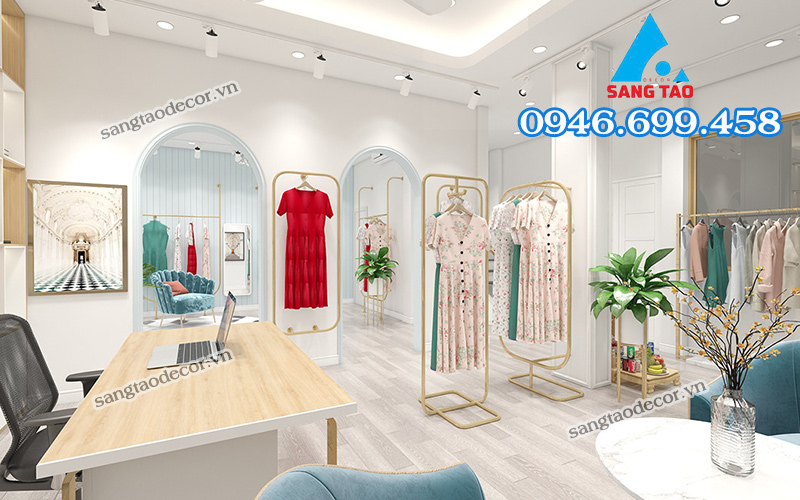Thiết kế thi công nội thất showroom 
