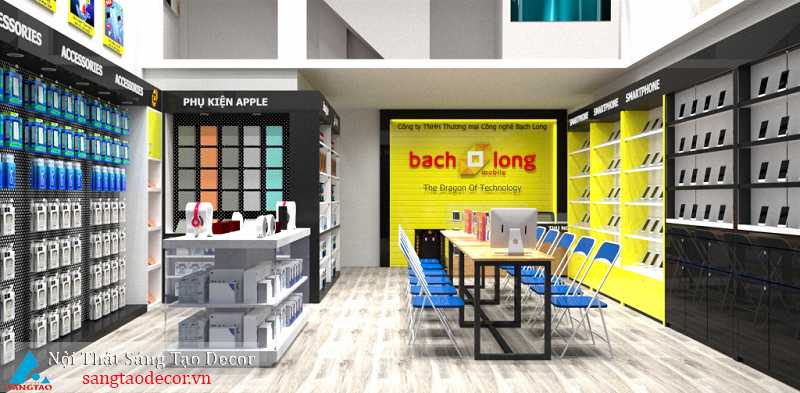 Thiết kế và thi công Bạch Long Mobile chi nhánh Quang Trung