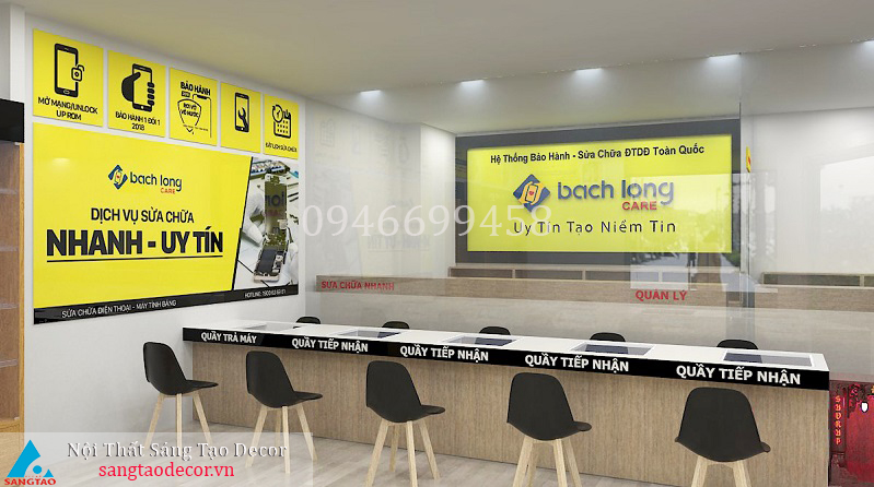 Thiết kế và thi công Bạch Long Mobile chi nhánh Trần Phú