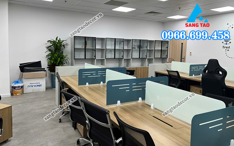 hình ảnh thực tế dự án văn phòng asus tại Hà Nội do Sáng Tại Decor thực hiện