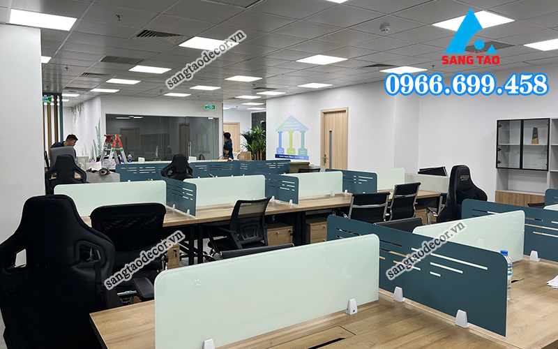 hình ảnh thực tế dự án văn phòng asus tại Hà Nội do Sáng Tại Decor thực hiện