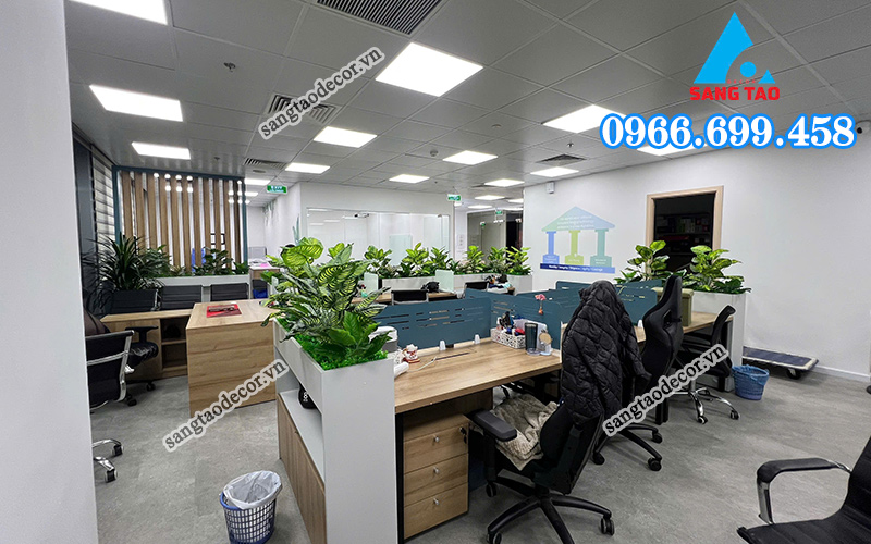 hình ảnh thực tế dự án văn phòng asus tại Hà Nội do Sáng Tại Decor thực hiện