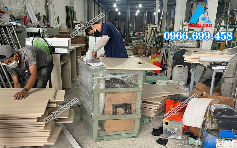 xưởng sản xuất nội thất văn phòng Asus Hà Nội