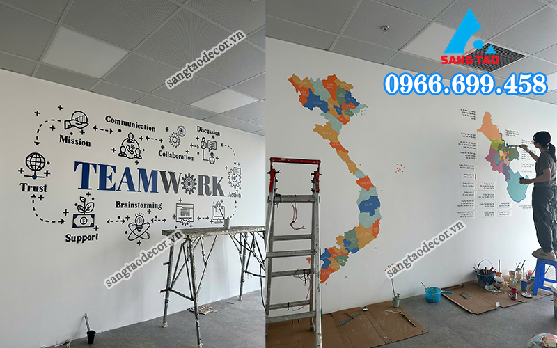 Hình ảnh công trình thi công nội thất văn phòng Asus - Hà Nội