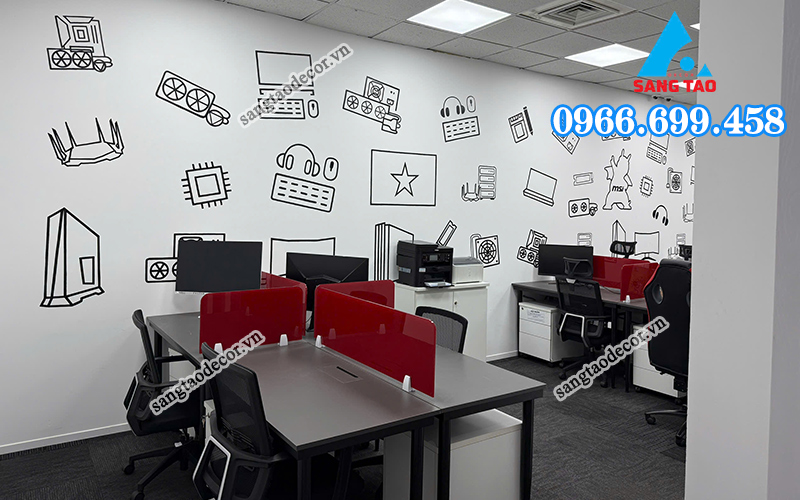 dự án nội thất văn phòng MSI Hà Nội 