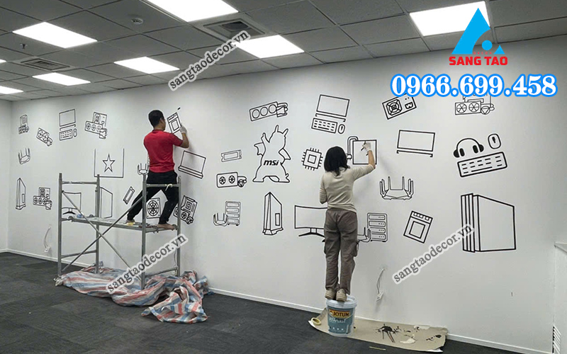 dự án nội thất văn phòng MSI Hà Nội 