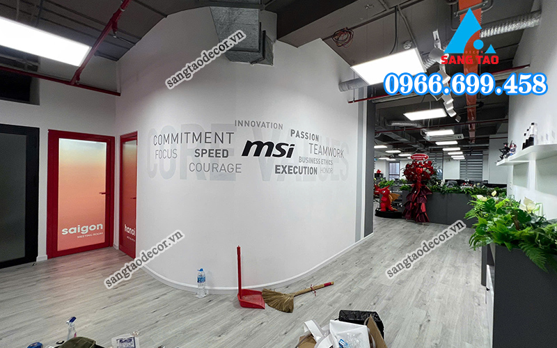 Dự án nội thất văn phòng MSI Hồ Chí Minh