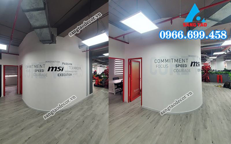 Dự án nội thất văn phòng MSI Hồ Chí Minh