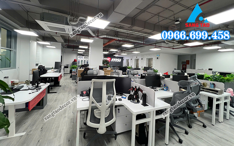 Dự án thiết kế thi công nội thất văn phòng MSI HCM