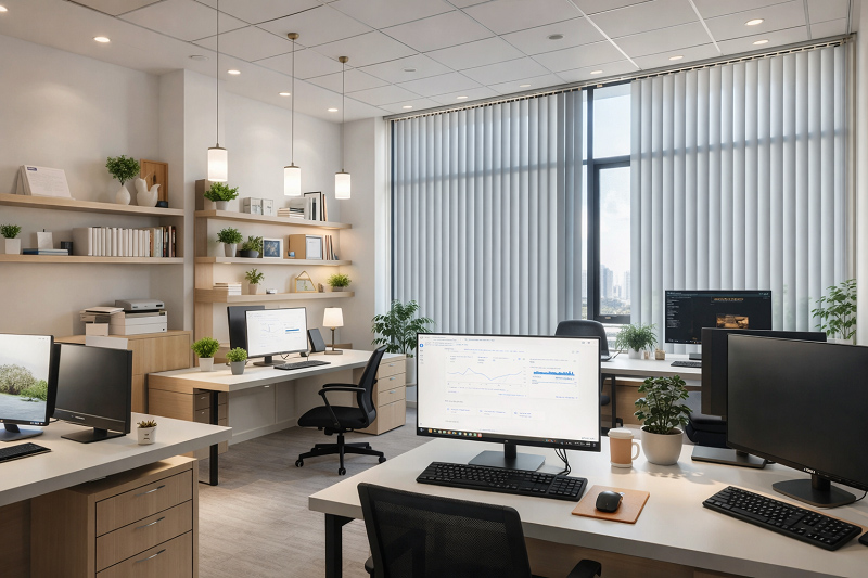 bố trí nội thất văn phòng hiện đại 